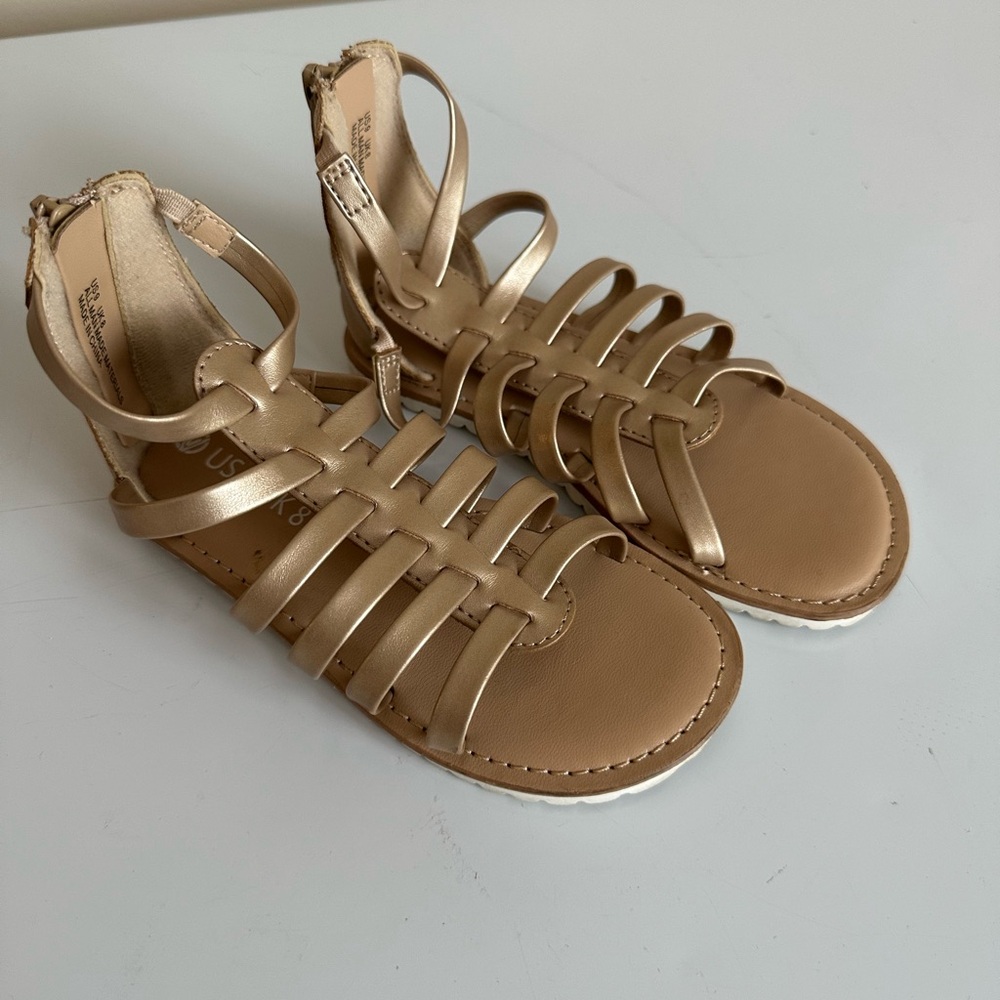 Toddler girls Gold Strappy Sandals